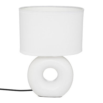 Ronde lamp Baru 25 cm hoog matwit keramiek
