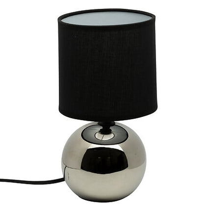 Lamp bol Timéo 25 cm hoog zilver keramiek