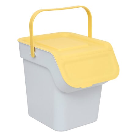 open prullenbak met deksel 20 l van kunststof