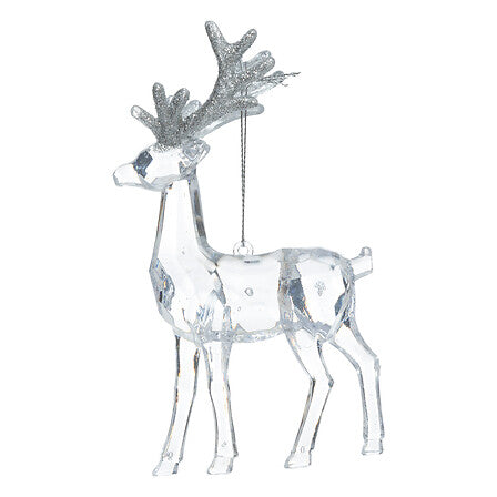 Transparant rendier ornament – 14 cm – acryl