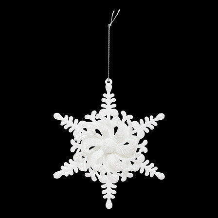 Witte ster – 14 cm – kunststof