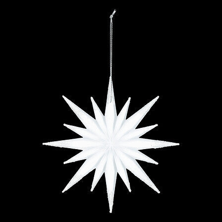 Frosted sterdecoratie – 12 cm – kunststof