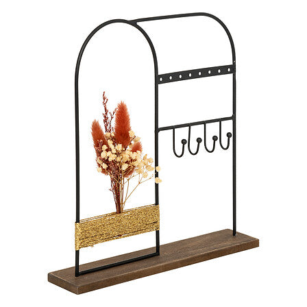 Herfst juwelenhouder zwart metaal H26 cm