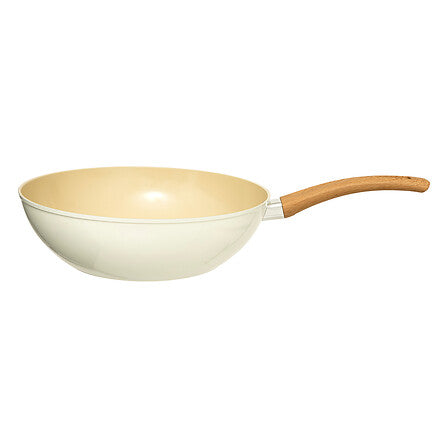 wok harmony d28cm beige gesmeed aluminium