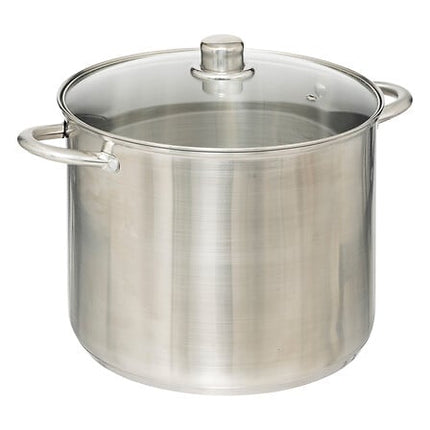 Roestvrijstalen pan met glazen deksel 13 l roestvrij staal