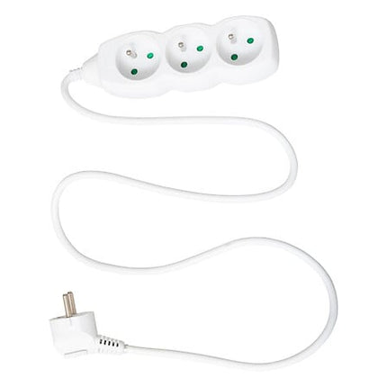 3 Wandcontactdoos met randaarde 1m