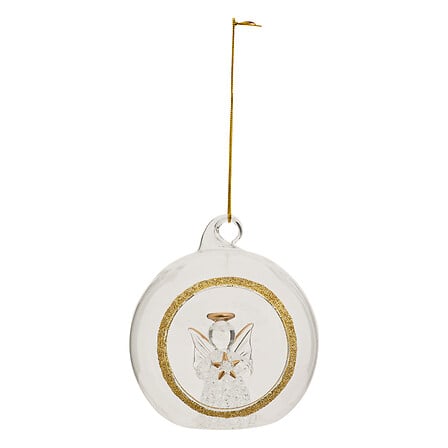 Glazen engelbal – Ø 10 cm – goud