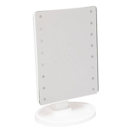 led staande spiegel rechthoek 16 x 28 cm pp wit