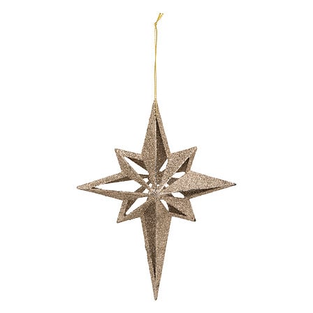 Houten poolster – 21 cm – brons