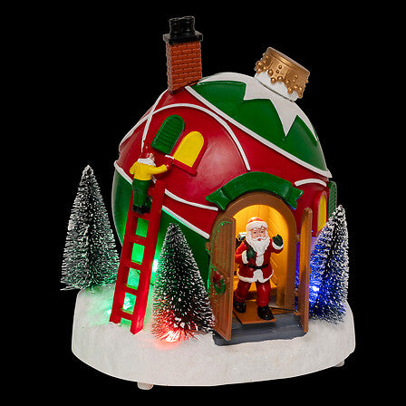 Lichtgevend dorp – kerstmanbol – muziek & beweging