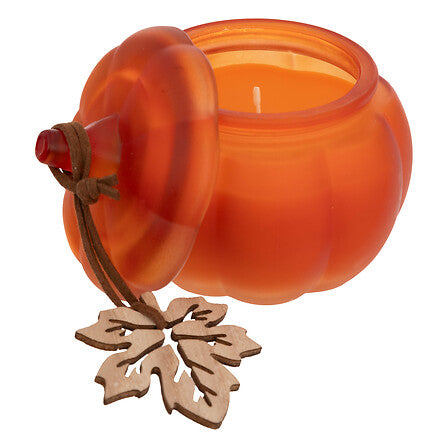 Geparfumeerde pompoenkaars – glas – Ø 8,5 cm