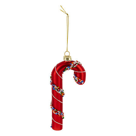 Glazen zuurstokfiguur – rood – 15 cm