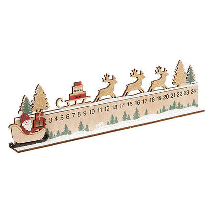 Adventskalender liniaal – 40 cm – rood MDF