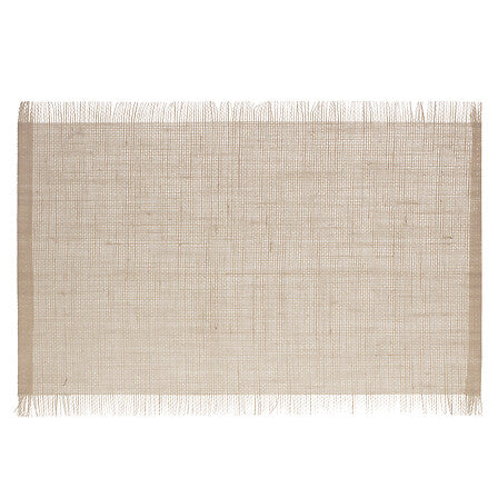 Placemat met franjes 45 x 30 cm naturel