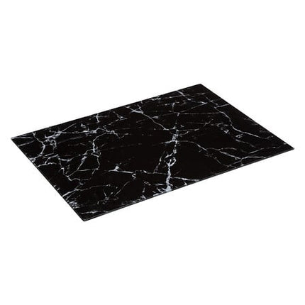 glazen snijplank met zwart marmer design 40 x 30 cm