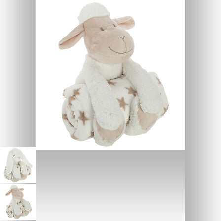 Plaid met pluche wit