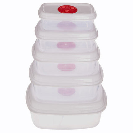 Set van 5 rechthoekige magnetronbakken