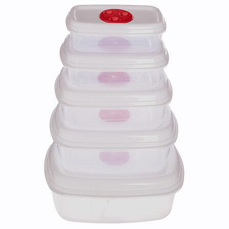 Set van 5 rechthoekige magnetronbakken