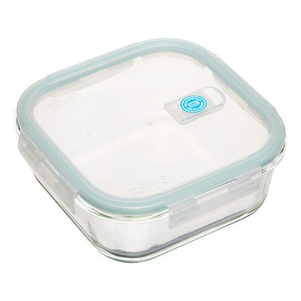 Clipeat vierkant glazen voorraaddozen 1,18 L