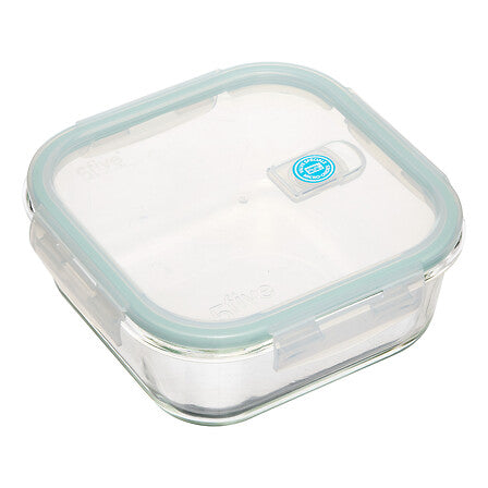 Clipeat vierkant glazen voorraaddozen 1,18 L