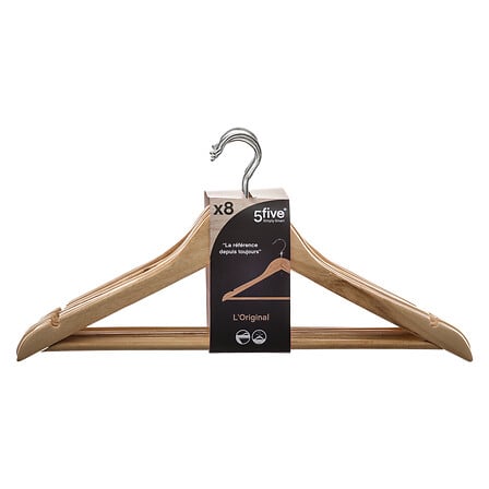 Set van 8 houten hangers