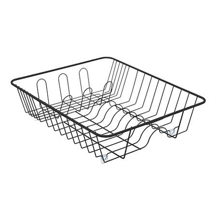 Zwart metalen afdruiprek met 1 vlak