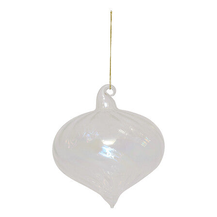 Iridescerende druppelbal – Ø 8 cm – glas