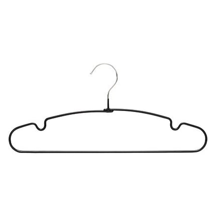 set van 10 metalen en ronde pvc kledinghangers in palletdoos