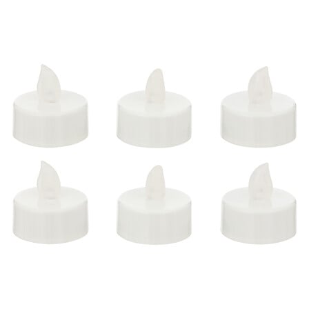 Set van 6 LED-theelichtjes – wit