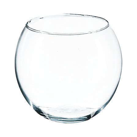 Bolvormige vaas Ø15 cm transparant glas