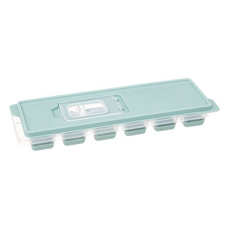 IJsblokjesbak met deksel PP met 18 vakjes met druksysteem