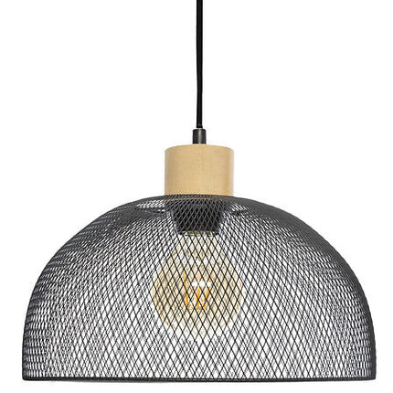 Hanglamp Sam diam 30 cm metaal en zwart hout