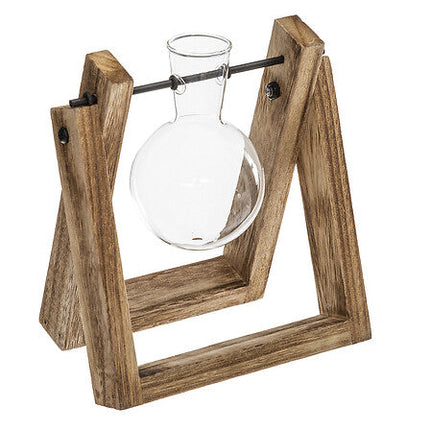 Soliflore met standaard 16 cm – glas/hout