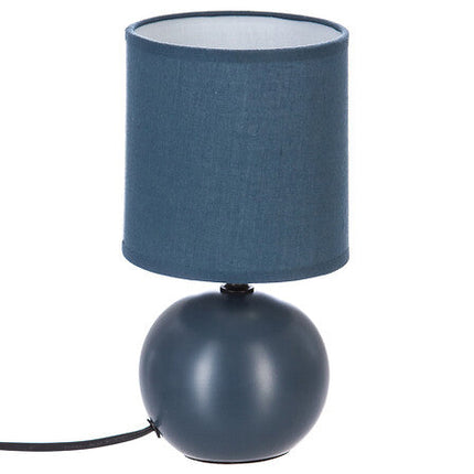 Lamp bol Timéo 25 cm hoog blauworanje keramiek