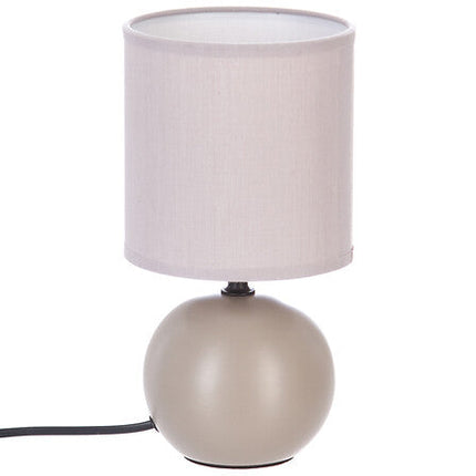 Lamp bol Timéo 25 cm hoog mattaupe keramiek