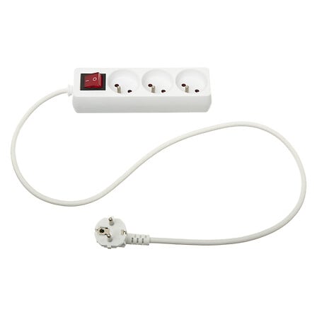 Geaarde stekkerdoos met 3 stopcontacten