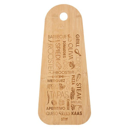 tapas snijplank van bamboe 59 x 15 cm