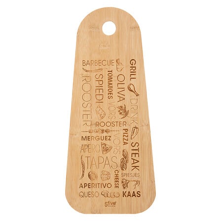 tapas snijplank van bamboe 59 x 15 cm