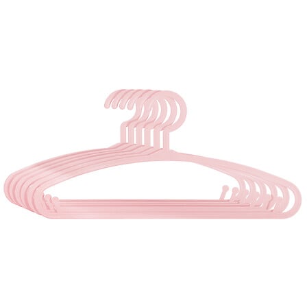 Set van 6 hangers kunststof roze