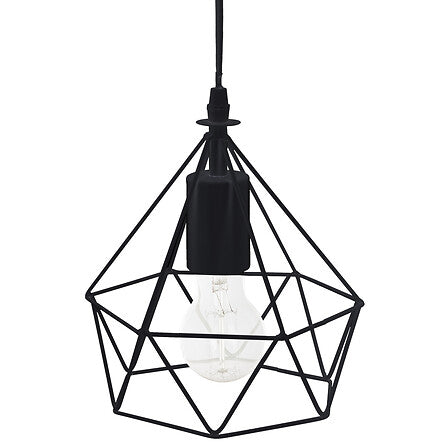 Hanglamp Ida 19 x 22 cm zwart metaaldraad