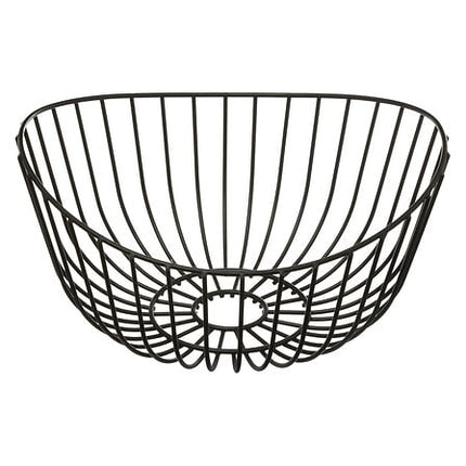 Gebogen fruitmand 27 cm zwart