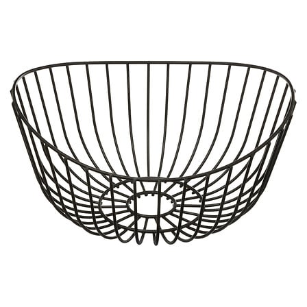 Gebogen fruitmand 27 cm zwart