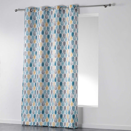 Gordijn met ringen 140 × 260 cm – Bedrukt polyester – Palpito – Wit