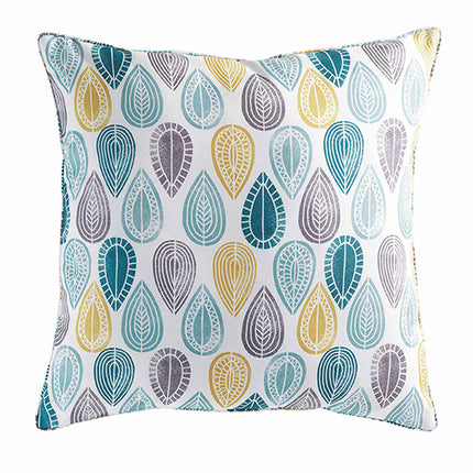 Sierkussen met bies 60 × 60 cm – Bedrukt polyester – Palpito – Wit
