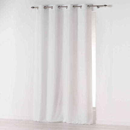 Gordijn met ringen 140 × 260 cm – Effen microvezel – Absolu – Wit
