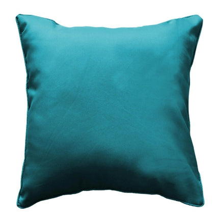 Sierkussen vacuüm met rits 60 × 60 cm – Effen polyester – Essentiel – Petroleumblauw
