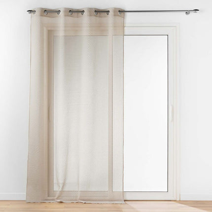 Vitrage met ringen 140 × 240 cm – Zandkleurige voile – Amani – Taupe