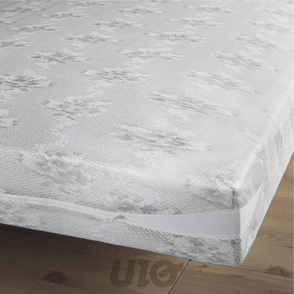 Elastische matrashoes 160 x 200 cm – grijs