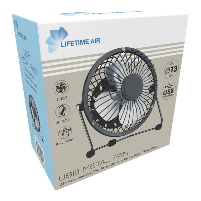 USB Tafelventilator Zwart