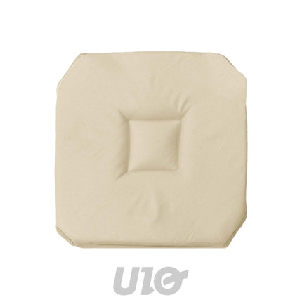 Stoelkussen met 4 flappen 40 x 40 x 3 cm naturel